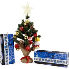 Repro Design Yılbaşı Temalı  Kese Kağıdı 8X20X5 cm 10 Adet Model:22