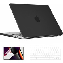 Jingyi En Yeni MacBook Pro 16 Inç Kılıf Sürümü 2023 2022 2021 Model M2 A2780 A2485 M1 Pro M1 Max ile Uyumlu Klavye Kapaklı, Ekran Koruyucu - Mat Siyah (Yurt Dışından)