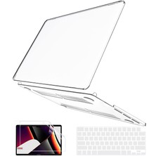 Jingyi MacBook Pro 14 Inç Kılıf ile Uyumlu 2023 2022 2021 Sürüm M2 A2779 A2442 M1 Pro/max Chip ve Touch Id, Klavye Kapağı + Ekran Koruyucu ile Şeffaf Plastik Sert Kılıf, Şeffaf (Yurt Dışından)