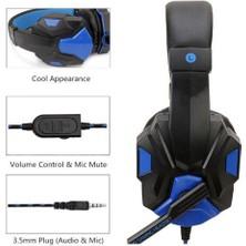 Jingyi Stereo Oyun Kulaklığı Derin Bas Bilgisayar Oyunu Kulaklıklar Kulaklık LED Işık Mikrofon Gürültü Önleyici Pc Dizüstü Bilgisayar Için (Yurt Dışından)
