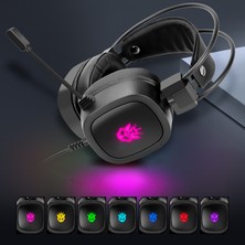 Jingyi 7.1 Pembe Güzel Oyun Kulaklığı Surround Ses Stereo Kulaklık USB Kablolu Mikrofonlu Kulaklıklar Solunum Işığı Pc Gamer Için Ps4 (Yurt Dışından)