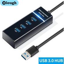 Jingyi Elough 4 Port USB Hub 3 0 Yüksek Hızlı Çoklu USB Splitter Adaptörü Otg Xiaomi Lenovo Pc Bilgisayar Aksesuarları 30/120 cm (Yurt Dışından)