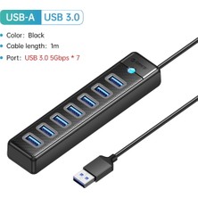 Jingyi Orıco USB 3.0 Hub 7 Port Splitter Yüksek Hızlı Iletim Tipi C Hub Dizüstü Genişleme Bilgisayar Bilgisayar Aksesuarları (Yurt Dışından)