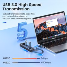 Jingyi Orıco USB 3.0 Hub 7 Port Splitter Yüksek Hızlı Iletim Tipi C Hub Dizüstü Genişleme Bilgisayar Bilgisayar Aksesuarları (Yurt Dışından)