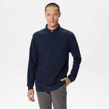 Nautica Erkek Lacivert Slim Fit Uzun Kollu Polo Yaka T-Shirt K37015T.4NV