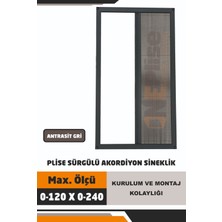 Oneplise Sineklik Plise Akordiyon Sürgülü Katlanır Kayar Sürgülü Kapı Sineklik (EN:0-120, BOY:0-240CM)