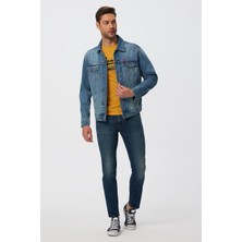 Lee Cooper Jagger Erkek Slım Straıght Dar Kesim Normal Bel Düz Paça Jean Pantolon Mavi
