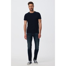 Lee Cooper Jagger Erkek Slım Straıght Dar Kesim Normal Bel Düz Paça Jean Pantolon Mavi