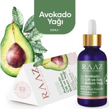 Raaz N 35 Avokado Cilt ve Saç Bakım Yağı 50 ml %100 Saf Doğal Yağ Avocado Skin And Hair Care Oil