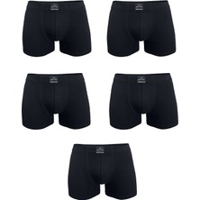 Malabadi Erkek Siyah 5 Li Pamuk Elastan Boxer 5M074