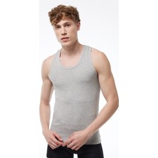 Malabadi Gri 2 Li Ekonomik Paket Erkek Boxer Cotton Atlet 094