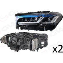 Komple Far Sag Sol Set Modifiye Lci-Tipi Laser-Light Beyinler Uzerinde Bmw G30 2017 2019