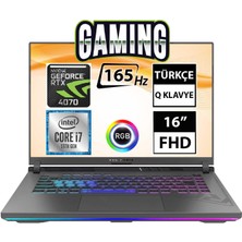 Asus Rog Strix G16 G614JI-N3188A9 I7-13650HX 64GB 512SSD+1TBSSD RTX4070 16" Fullhd+ Freedos Taşınabilir Bilgisayar