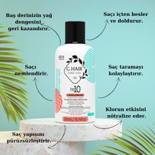 Ghair G.hair Top 10 Şampuan 300 ml + Top 10 Saç Kremi  300ML + 3 Adet Relaxa Fios Anında Etkili Saç Bakım Ampülü