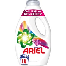 Ariel Canlı Parlak Renkliler Sıvı Çamaşır Deterjanı 18 Yıkama