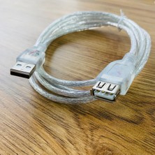 Ata Elektronik 10 Metre 10MT 5 Metre Kaliteli 5mt USB 2.0 Şeffaf USB Uzatma Kablo Wifi Anten Ip Kamera Pc Bilgisayar Tv USB Mouse Klavye Yazıcı Flash Uzatıcı Dişi Erkek - Gerçek USB 2.0