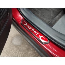 Otomobil Parçaları 2023 Peugeot 3008 Araba Aksesuarları Plastik Kapı Eşiği Koruma Itişme Plaka Trim Şekillendirici Kırmızı 4 Adet (Yurt Dışından)
