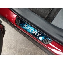 Otomobil Parçaları 2023 Peugeot 508 Araba Aksesuarları Plastik Kapı Eşiği Koruyucu Sürtme Plakası Trim Şekillendirici Mavi 4 Adet (Yurt Dışından)