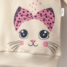 Jol Baby Jolbaby Kedicik Detaylı Kız Çocuk Sweatshirt Bluz