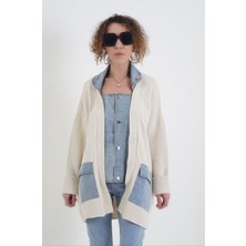 Zelish My Sister Taş Denim Detaylı Hırka