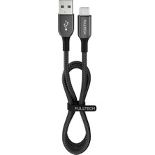 Fulltech 15 Watt 3A Usb-A To Type-C 1.2m Hızlı Şarj Kablosu Siyah FC36