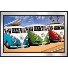 DB Sanat Volkswagen Minibüsler Motifli Kanvas Tablo