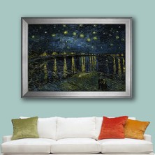 DB Sanat Vincent Van Gogh The Starry Night - Yıldızlı Gece Çerçeveli Tablo
