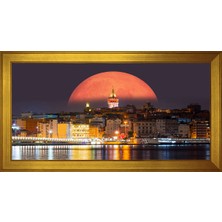 DB Sanat Şafak Sökerken Galata Kulesi Motifli Kanvas Tablo