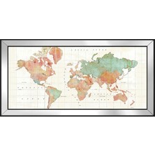 DB Sanat Harita Temalı Kanvas Tablo