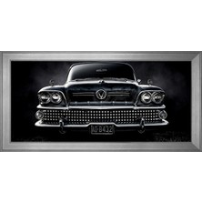 DB Sanat Siyah 1958 Buick Super Riviera Klasik Araba Motifli Kanvas Tablo