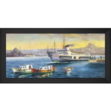 DB Sanat Istanbul Boğaz Vapuru Motifli Kanvas Tablo