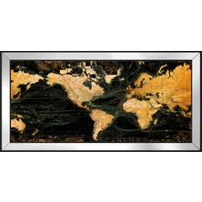 DB Sanat Harita Temalı Kanvas Tablo