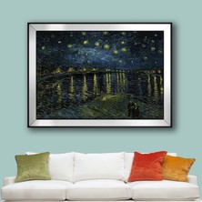 DB Sanat Vincent Van Gogh The Starry Night - Yıldızlı Gece Çerçeveli Tablo