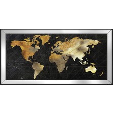 DB Sanat Harita Temalı Kanvas Tablo