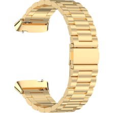 AktarMobile Redmi Watch 3 Active Uyumlu Metal Kordon Baklalı Model Paslanmaz Çelik Kayış Özel Pim Tasarımı