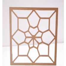 Bengi Ticaret Hobi Adn Dekoratif Çerçeve Çiçek Motifli Ahşap Mdf Ham Cnc Kesim El Yapım