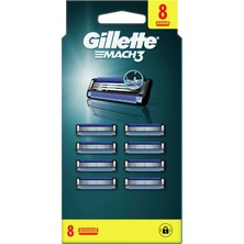 Gillette Mach3 Avantajlı Yedek Tıraş Bıçağı 8'li