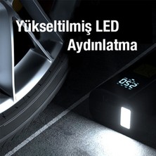 Ally ST-9620A Dijital LED Işıklı Taşınabilir Kablolu Araç Lastik Hava Şişirme Pompası