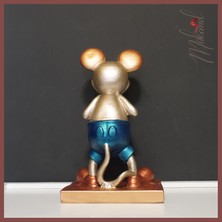 Mukemel Boksör Mickey (Mickey Fare Heykeli, Dekoratif Boks Heykeli, El Yapımı) Mukemel Tasarımları