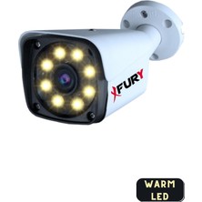 FURY 5mp 3.6mm Lensli 1080p 2mp Full Color Görüntü 8 Warm Led Gece Görüşlü Full Hd Güvenlik Kamerası