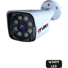 FURY 5mp 3.6mm Lensli 1080p 2mp Full Color Görüntü 8 Warm Led Gece Görüşlü Full Hd Güvenlik Kamerası