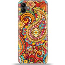 Cupcase Samsung Galaxy A04 Kılıf Esnek Silikon Kamera Koruma 4K Desenli Özel Tasarım - Etro Desen