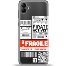 Cupcase Samsung Galaxy A04 Kılıf Esnek Silikon Kamera Koruma 4K Desenli Özel Tasarım - Fragile