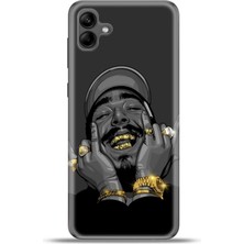 Cupcase Samsung Galaxy A04 Kılıf Esnek Silikon Kamera Koruma 4K Desenli Özel Tasarım - Post Malone