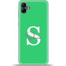 Cupcase Samsung Galaxy A04 Kılıf Silikon Esnek Kamera Koruma Kişiye Özel Isim Harf Zao Yeşil - Ş