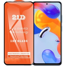 Bzontech Xiaomi Redmi Note 11 Pro Ekran Koruyucu 21D Tam Kaplayan Kırılmaz Cam Kavisli