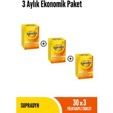 Supradyn 30x3 Film Kaplı Tablet 3 Aylık Ekonomik Paket