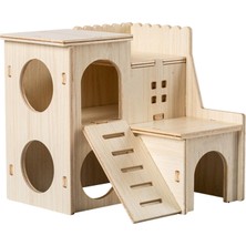 Lonni Hamster Evi Hamster Hideout Masif Ahşap Merdiven Kulübe Kafes Aksesuarları Stil C (Yurt Dışından)