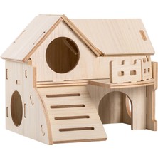 Lonni Hamster Evi Hamster Hideout Masif Ahşap Merdiven Kulübe Kafes Aksesuarları Stil A (Yurt Dışından)