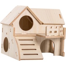 Lonni Hamster Evi Hamster Hideout Masif Ahşap Merdiven Kulübe Kafes Aksesuarları Stil A (Yurt Dışından)